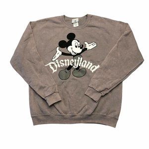 Disneyland Gray Retro Mickey Sweatshirt Pullover L